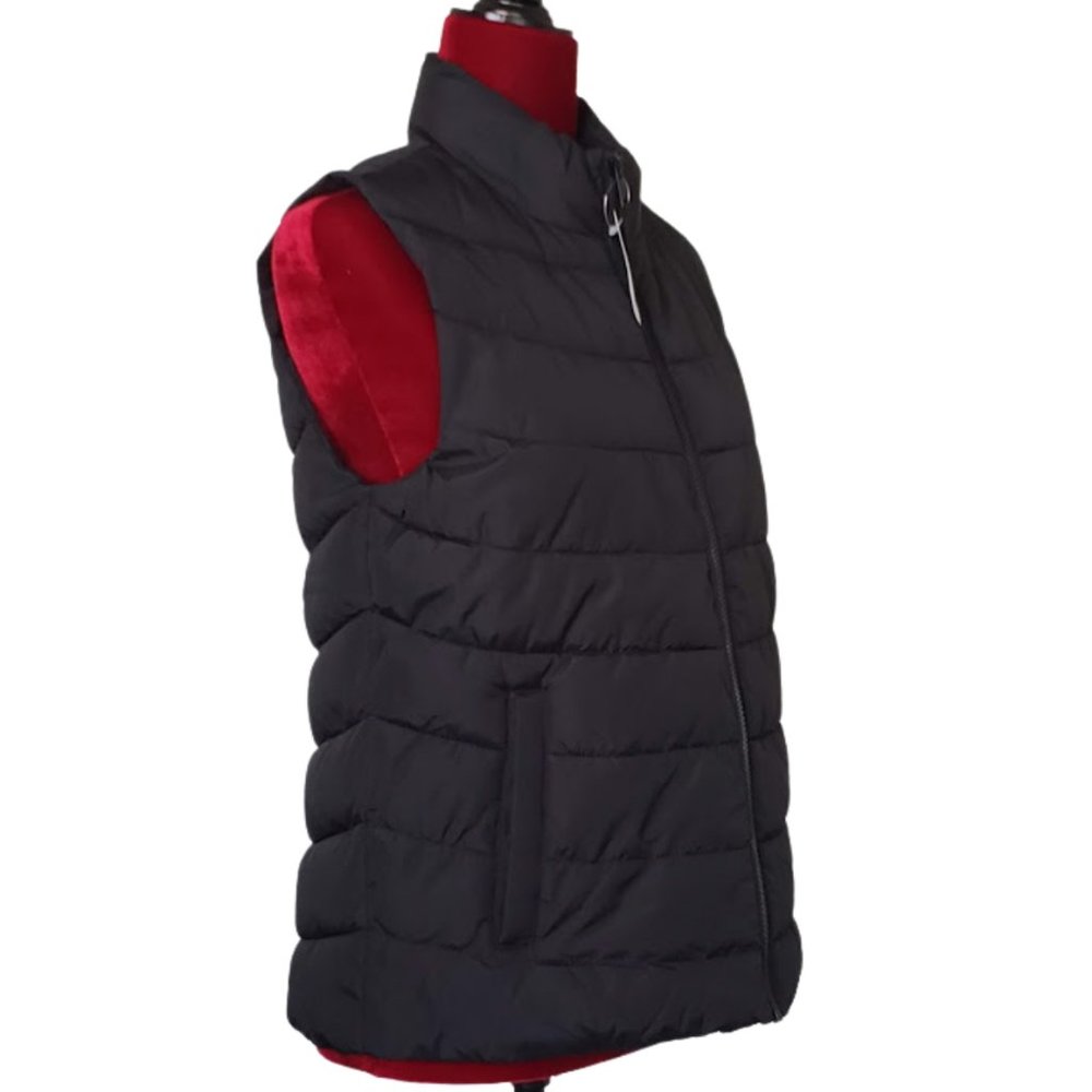 NWT Women's Gap Black Puffer Vest Jacket SZ: Small - Picture 6 of 14